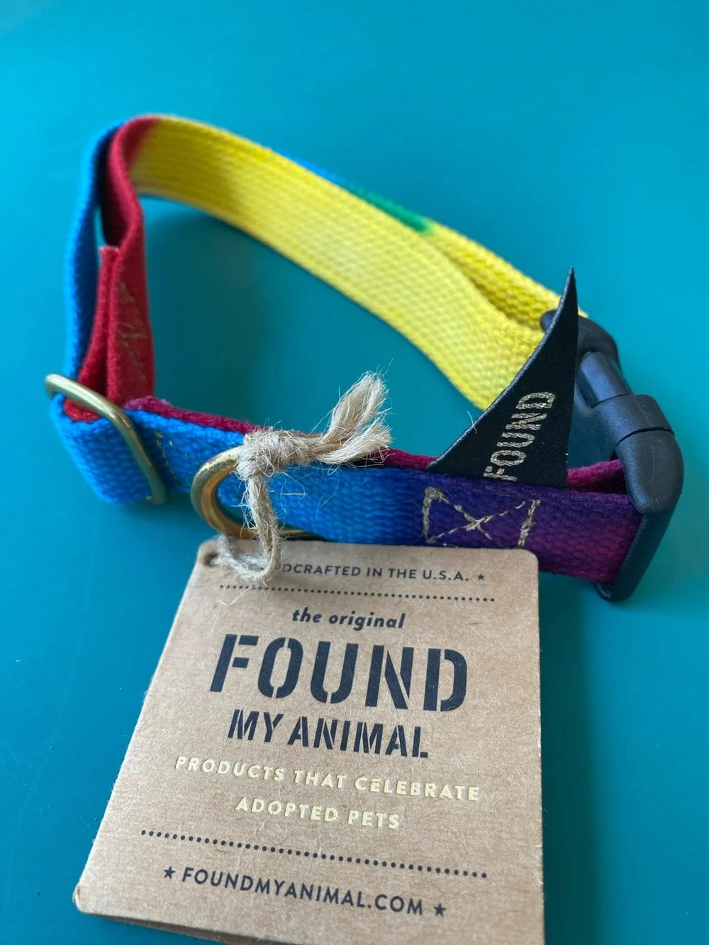 NWT “Found My Animal” Dog Collar. Tye Dye. XL. Handcrafted in USA